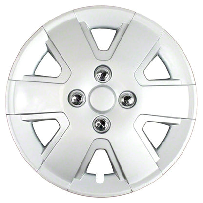 Hubcap Wheel Covers Set of Four 15 Inch Silver Push On for Ford Focus (2006–2011)