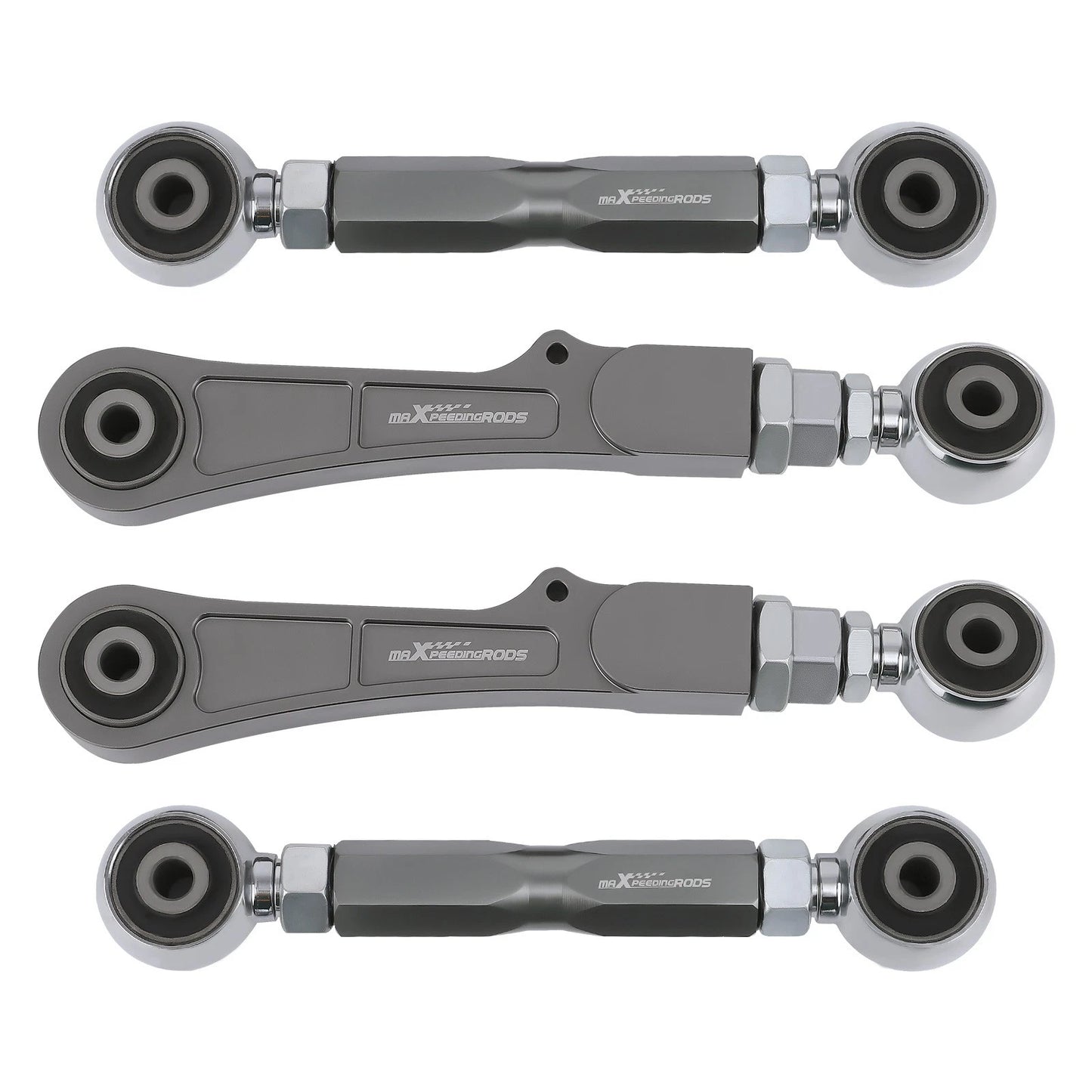 Adjustable Aluminum Rear Camber Control + Toe Arms for Tesla Model S/X (2016–2024)