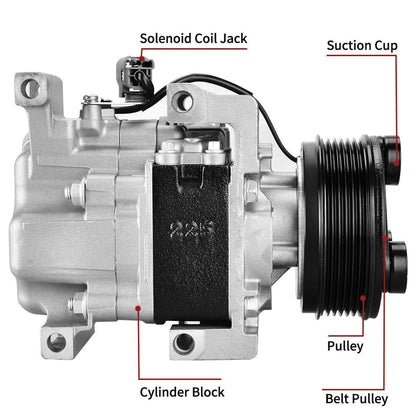 A/C Compressor For Mazda CX-7 2.3L 2007-2008 (L4 DOHC)