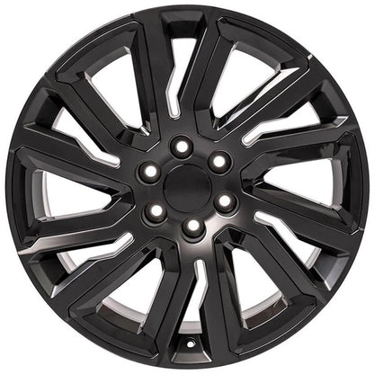 22 Inch Satin Black Wheel Replacement for 2003–2014 Chevy Express 1500