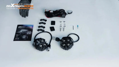 3.5 in LED Pod Lights RGB Background White 6000K for Off-Road (2015–2025)