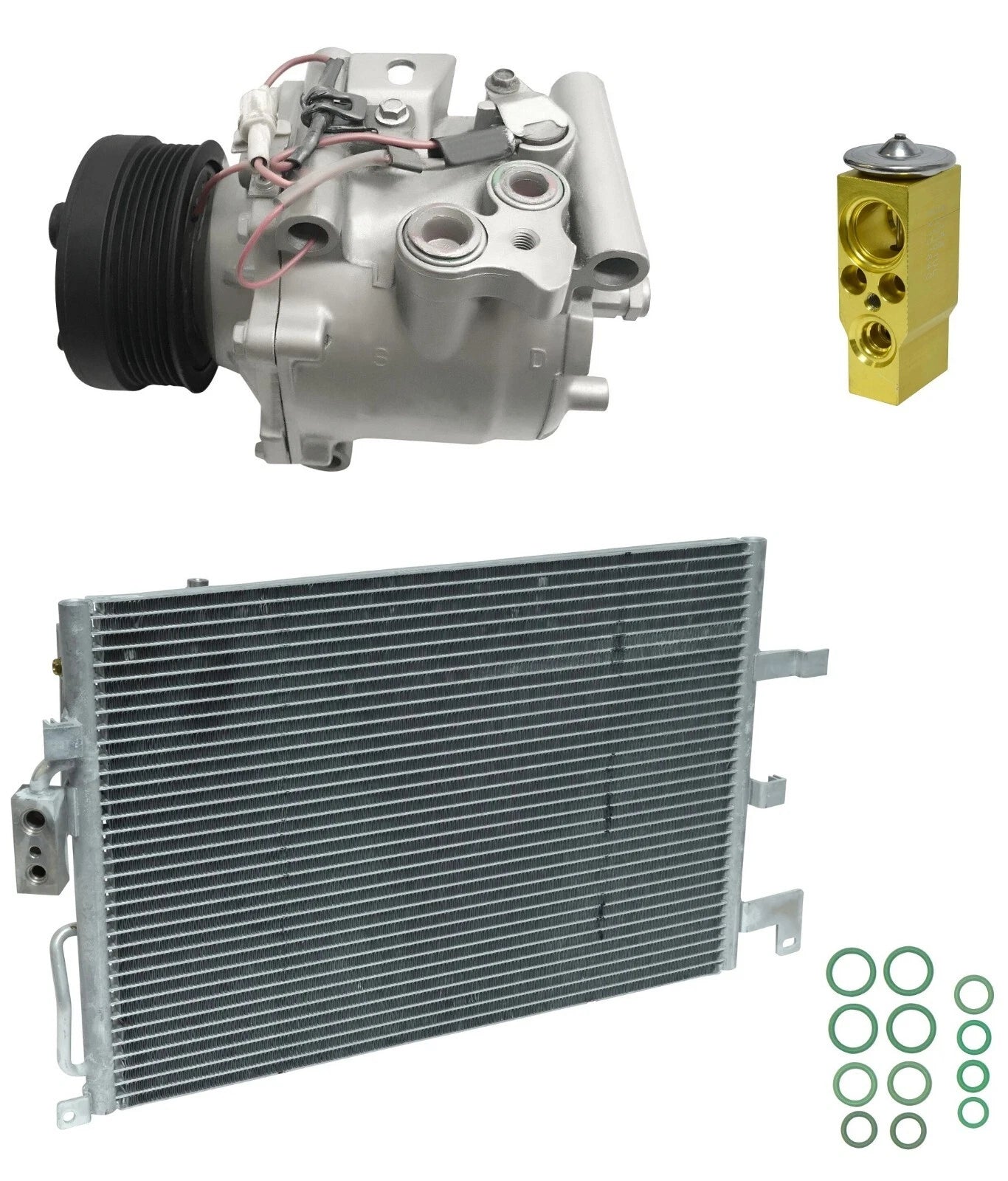 A C Compressor Kit With Condenser Replacement for Saab 9-3 2.0L (2003–2011)