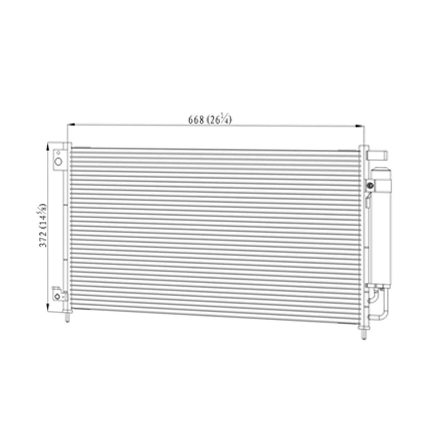 A C Condenser Replacement Repair Part for Honda Accord Coupe (2003–2007)