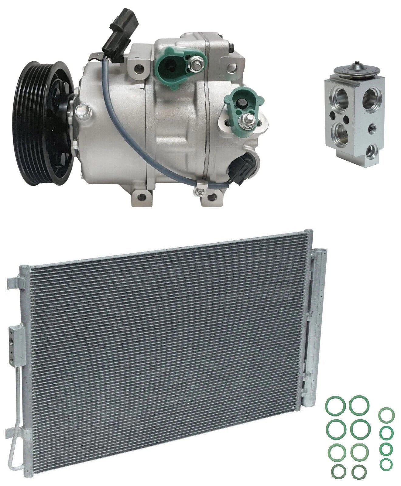 AC Compressor Kit With Condenser for Hyundai Santa Fe 3.3L (2015–2019)