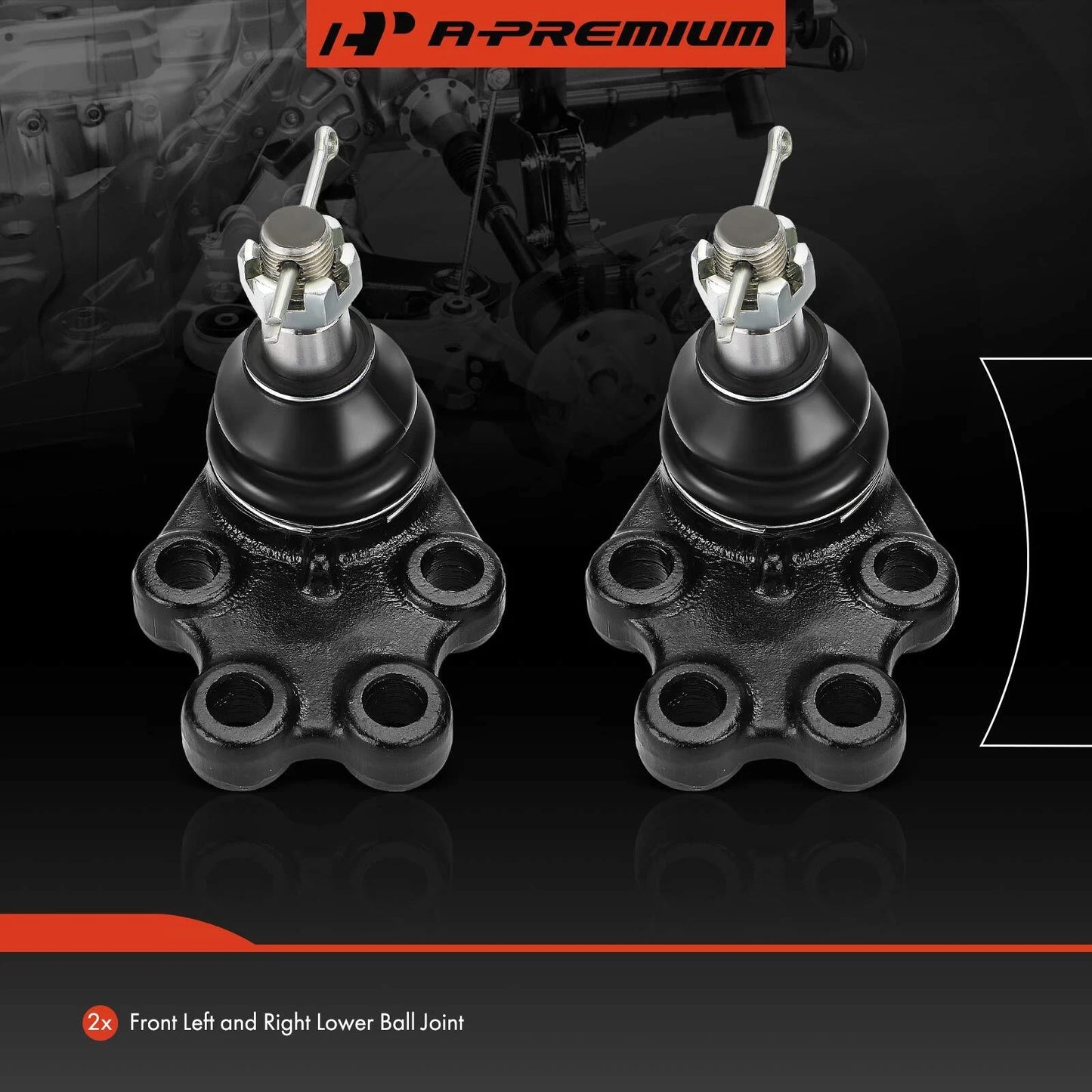 2X Front Lower Side Ball Joint for Chevrolet Silverado 2500 (1999–2000)