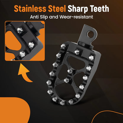 CNC Wide Foot Pegs for Harley Iron 883 2009–2017 (Rotating MX Chopper Bobber)