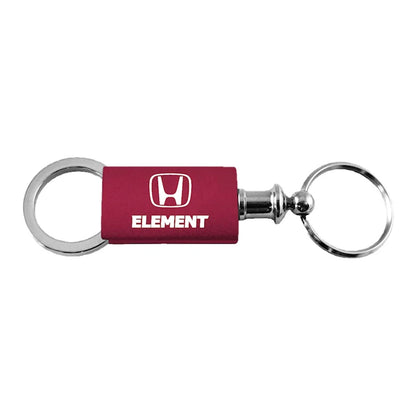 Burgundy Anodized Aluminum Valet Keychain -Officially Licensed for Honda Element