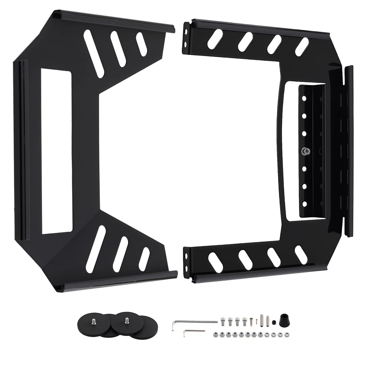 Flat Mount Support for Starlink Gen 3 for RV Vans, Boats (Black Steel)