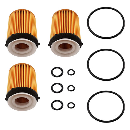 3-Pack Oil Filter for Mercedes-Benz CLA200 CLA250 GLA200 (2013–2016)