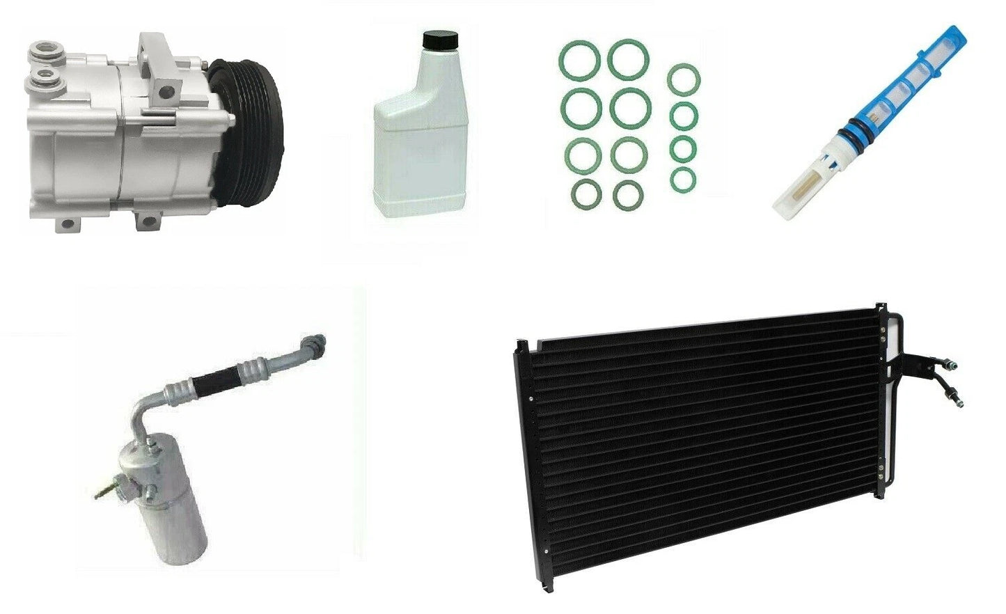 AC Compressor Kit Replacement with Condenser for Toyota Corolla (2003–2008)