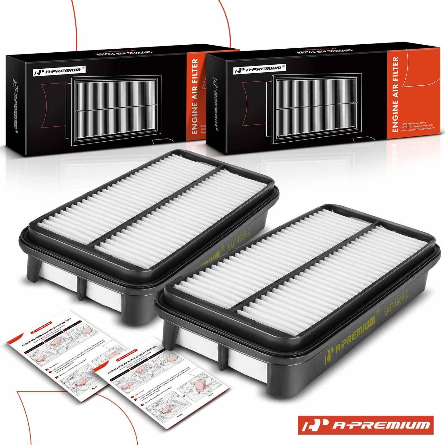 2X Engine Air Filter for Chevrolet Tracker Suzuki Sidekick (1992–1998)