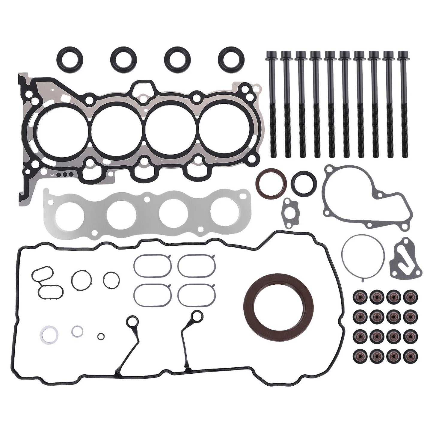 Engine Gasket Seal Kit with Head Bolts for Kia Soul 2012–2019 (2.0L)