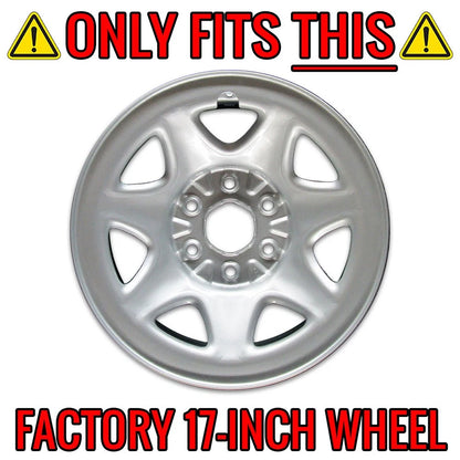 17 Inch Gloss Black Wheel Skins Replacement for GMC Yukon (2015–2017)