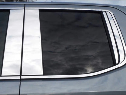 8pc Luxury FX Pillar Post Trim Replacement for Chevy Silverado 1500 (2019–2023) Double Cab