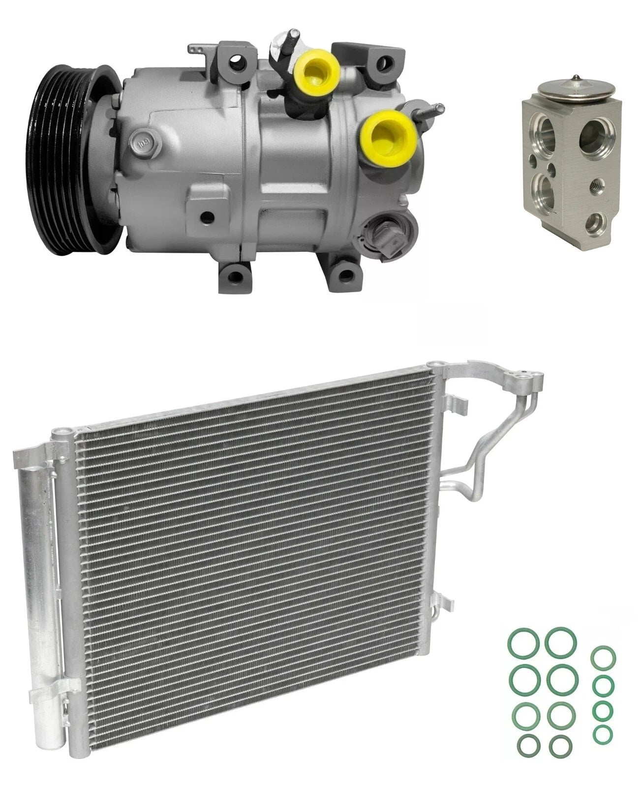 AC Compressor Kit With Condenser Replacement for Kia Optima 2.0L Turbo (2012–2016)