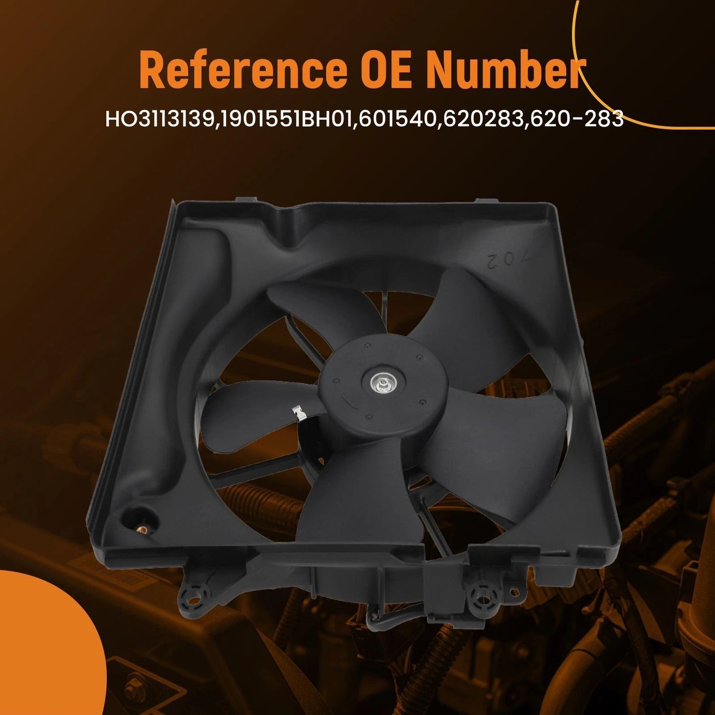 Electric Cooling Fan Assembly for Honda HR-V (2016–2018) Front Driver