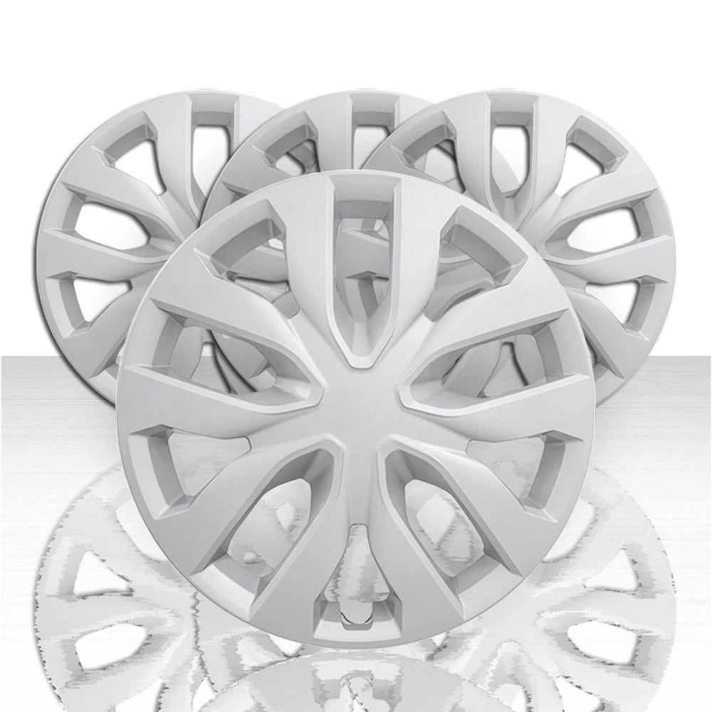 17" Silver Hubcaps/Wheel Covers for Steel Wheels 'Rogue' Style (Set of 4)
