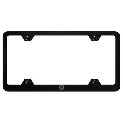 Head on Black Wide Body License Plate Frame - Officially Licensed for Dodge RAM