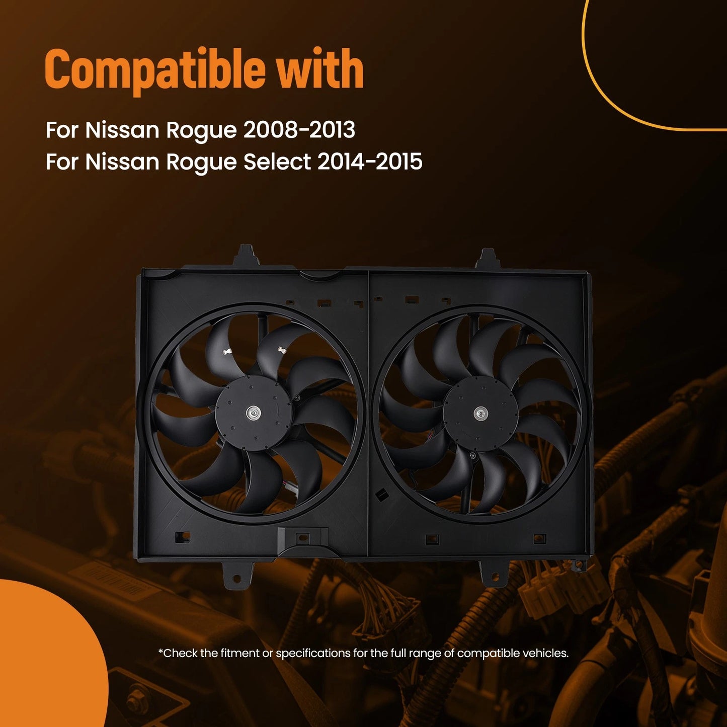 Cooling Fan Module for Nissan Rogue (2008–2015)