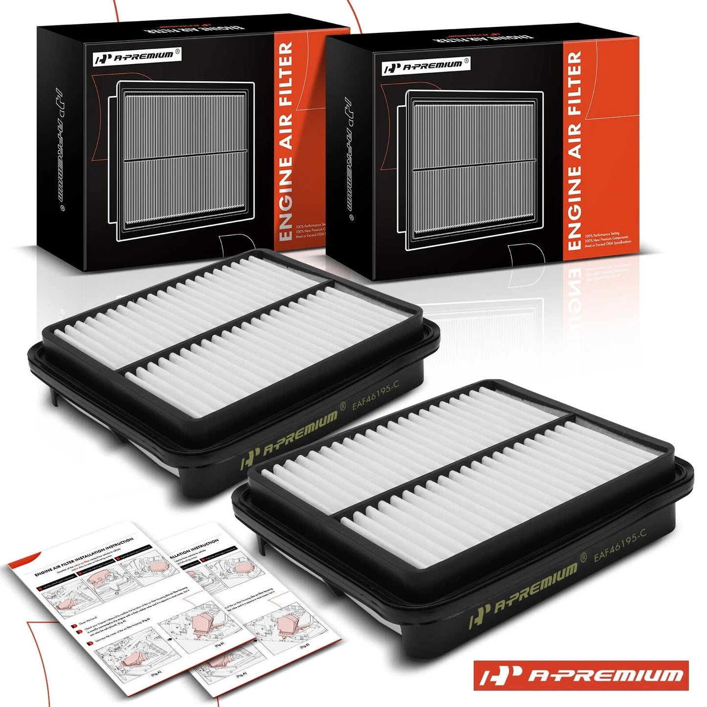 2X Engine Air Filter for Suzuki Grand Vitara (1999–2005) Chevy Tracker (1999–2004)