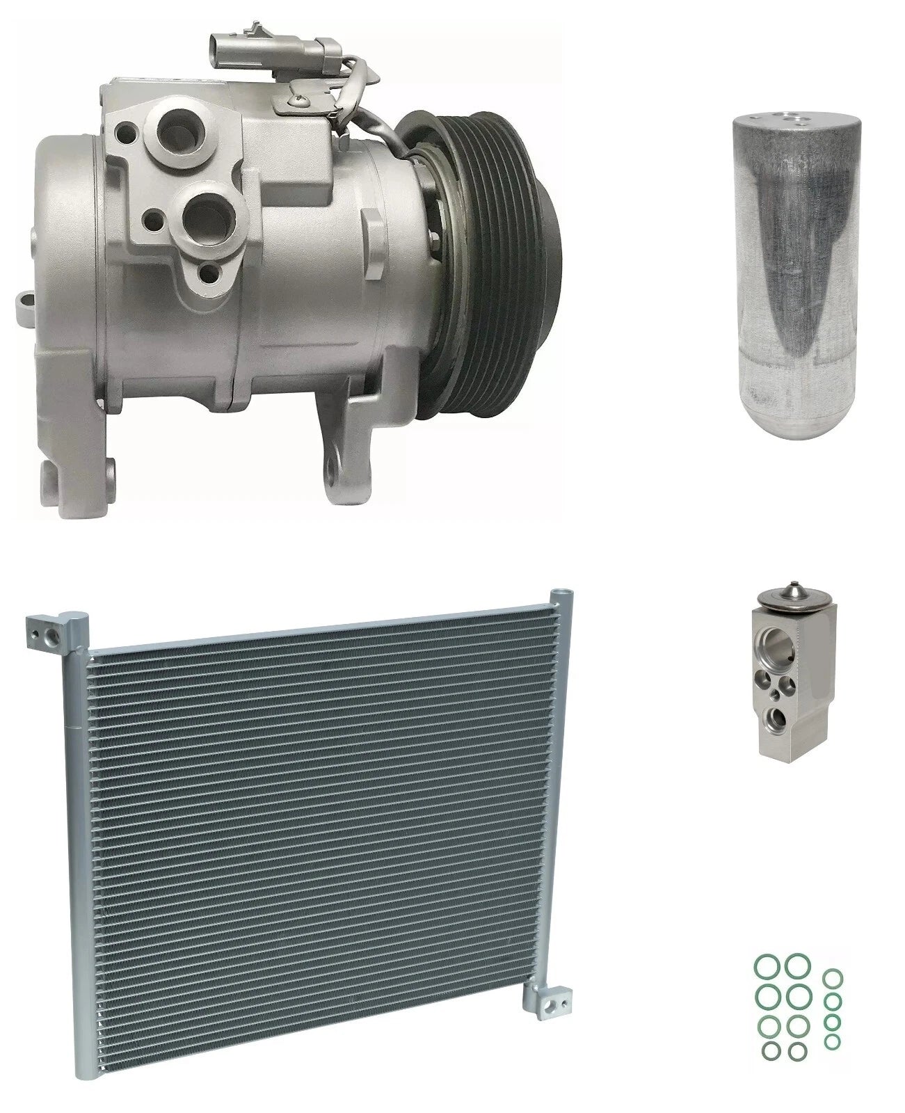 AC Compressor Kit with Condenser for Chrysler Aspen 5.7L (2008–2009)