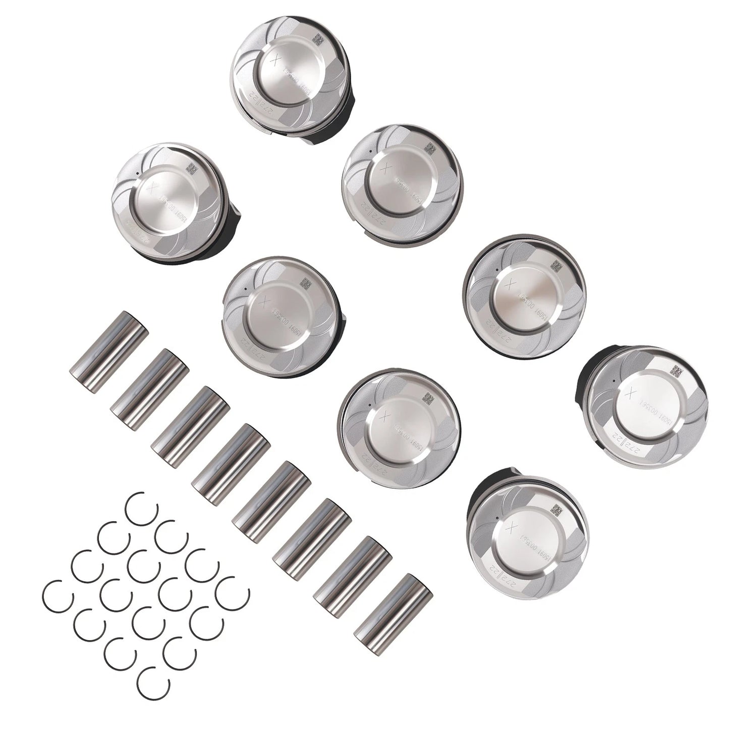 8PCS Engine Pistons Kit for Mercedes GL450 GL550 GLS550 (2013–2019)