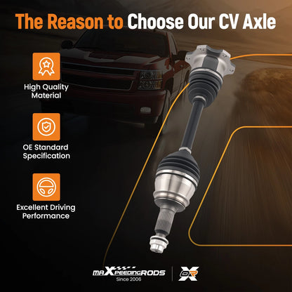 Front CV Axle Shaft for Chevrolet GMC (2007–2020)