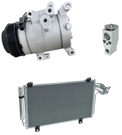 AC Compressor Kit With Condenser for Mazda 3 Sport 2.0L 2.5L (2016–2016)