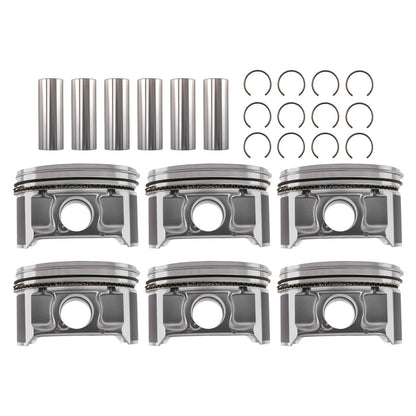 Engine Piston Set with Rings for Chrysler Dodge 2.7L V6 DOHC (1998-2010)