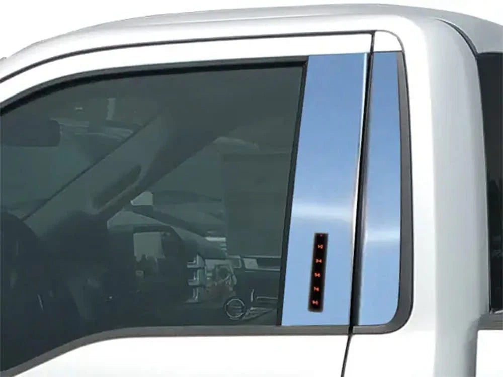 4pc Luxury FX Pillar Post Trim for 23-25 Ford F-350 Super Duty Reg Cab w/Cutout