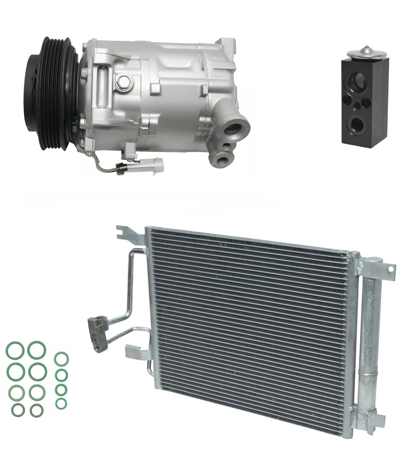 AC Compressor Kit with Condenser for Saturn Sky 2.4L (2007–2010)