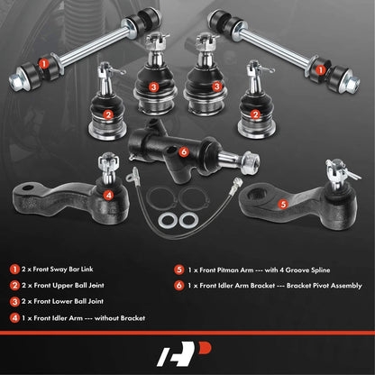 9x Front Sway Bar with Ball Joint for Chevy Silverado 1500 (1999–2006)