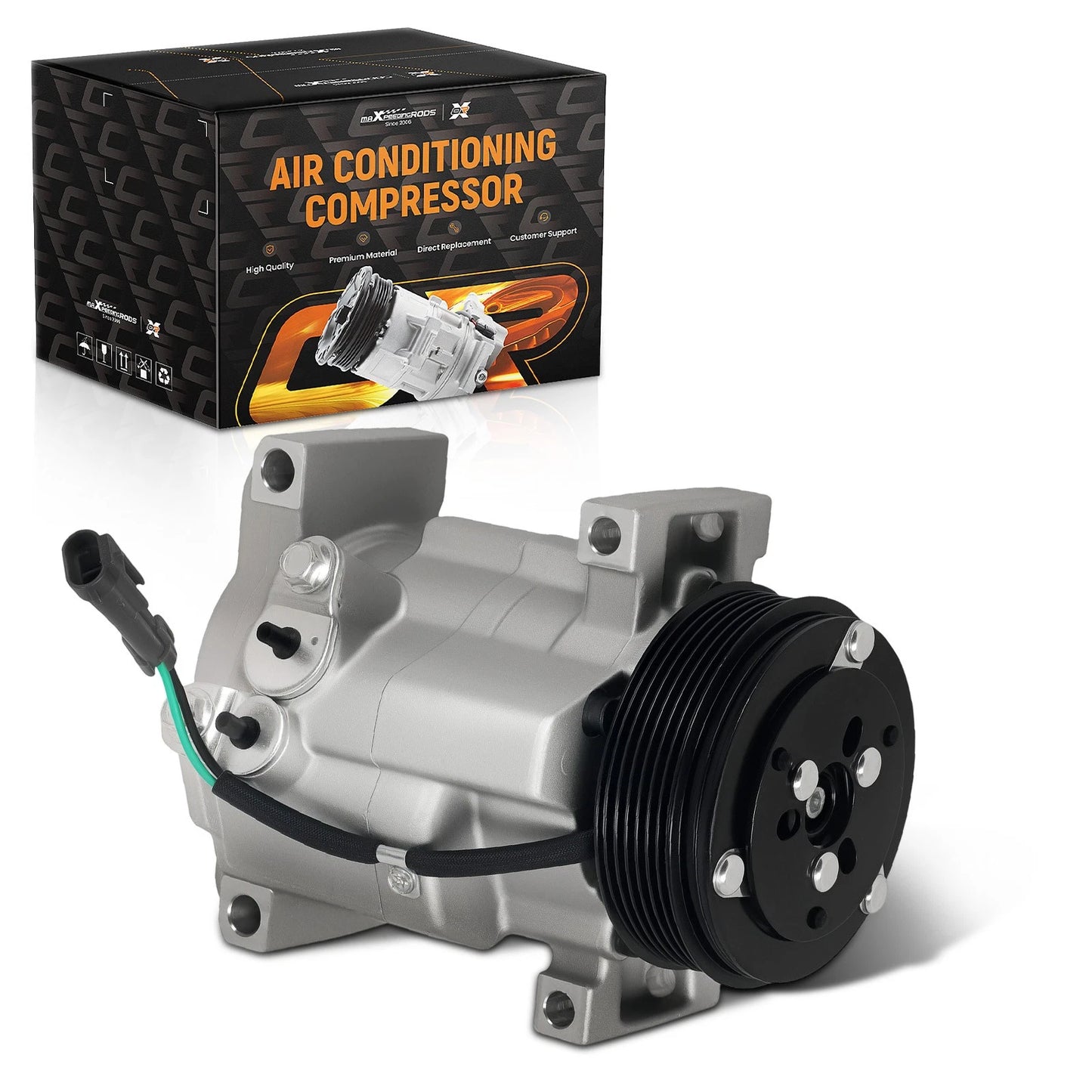A/C Compressor & Clutch for Chevrolet Express 1500 2500 4.3L V6 (2003–2009)