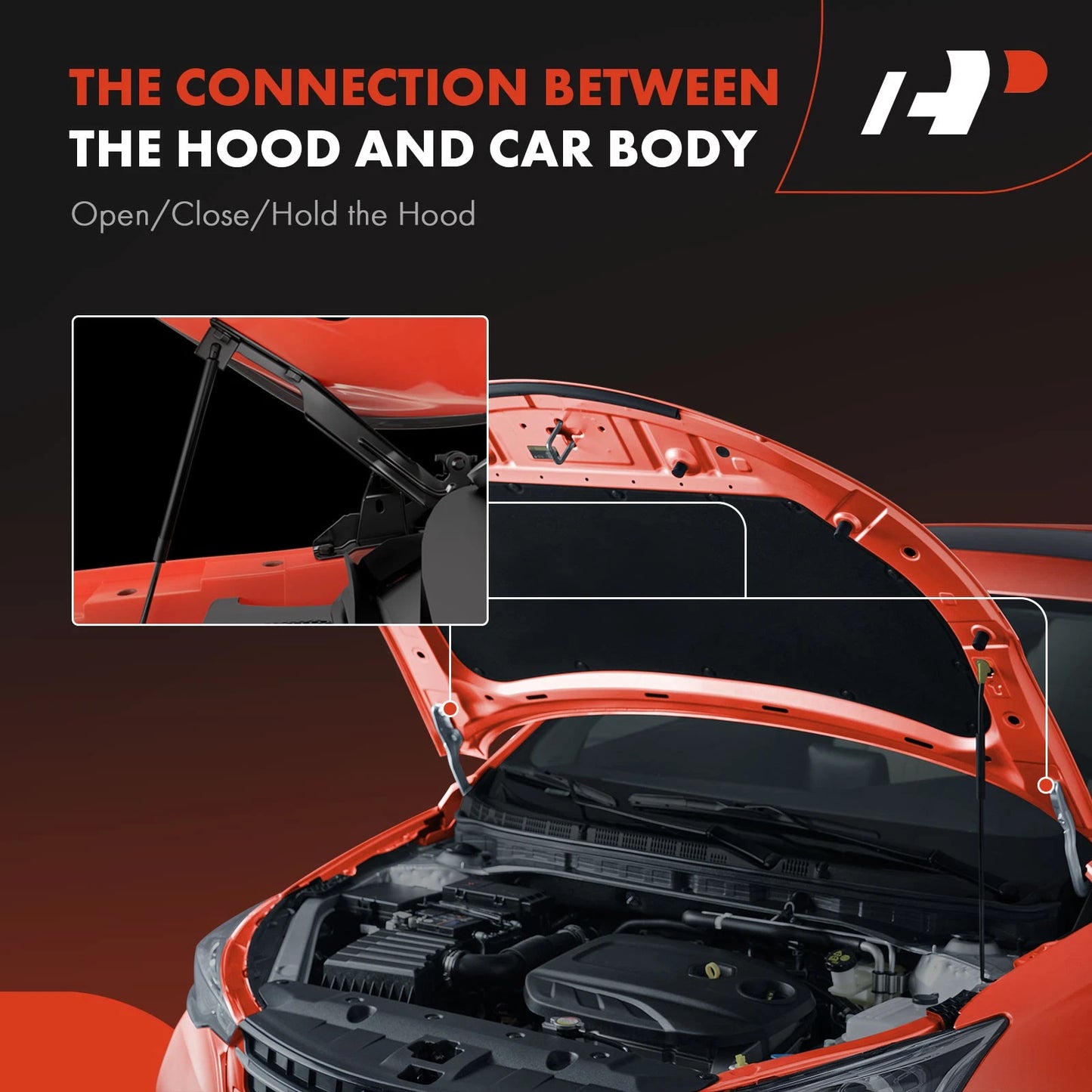 2X Hood Hinge for Chevrolet Suburban 1500 GMC