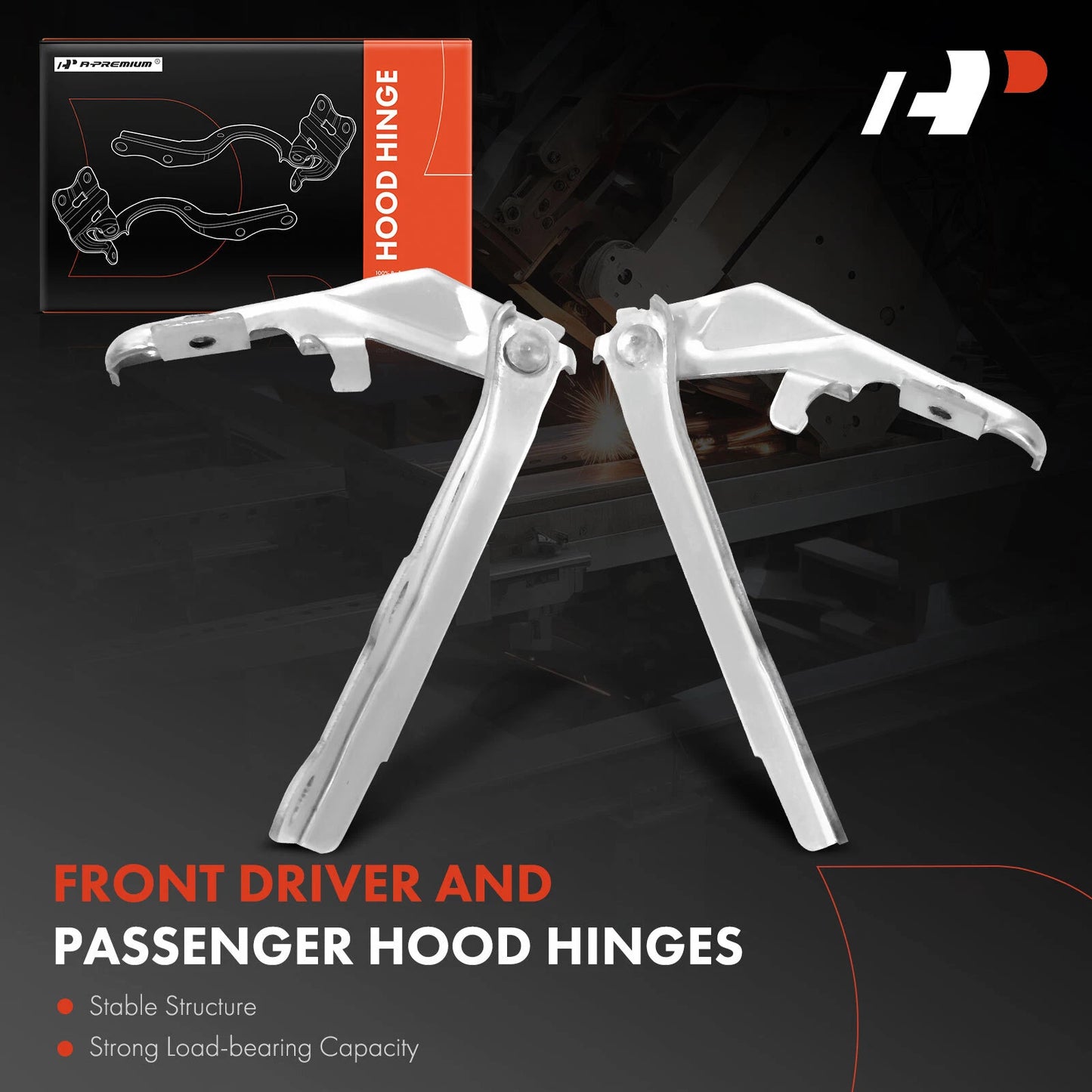 2X Front Left & Right Hood Hinges for Chevrolet Colorado GMC Canyon (2004–2012)