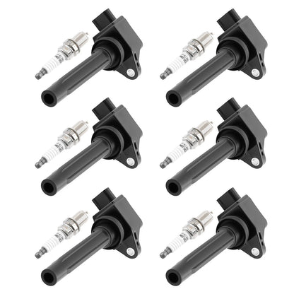 6-Piece Ignition Coils and Spark Plugs for Suzuki SX4 (2007–2008)