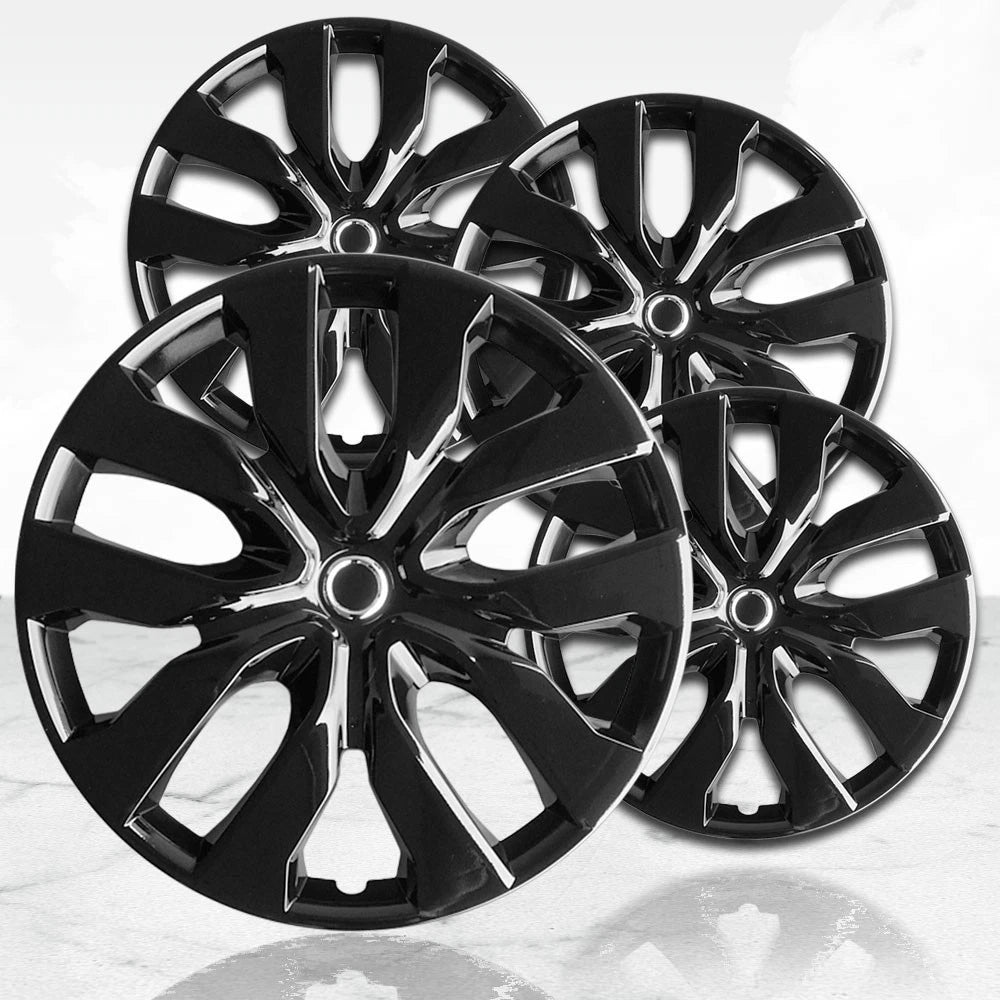 16 Inch Gloss Black Hubcaps Wheel Covers for Nissan Rogue (Set of 4) (2008–2020)