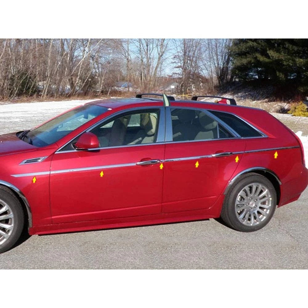 Luxury Chrome Straight Accent Trim Kit for 2010-2014 Cadillac CTS (14pc)