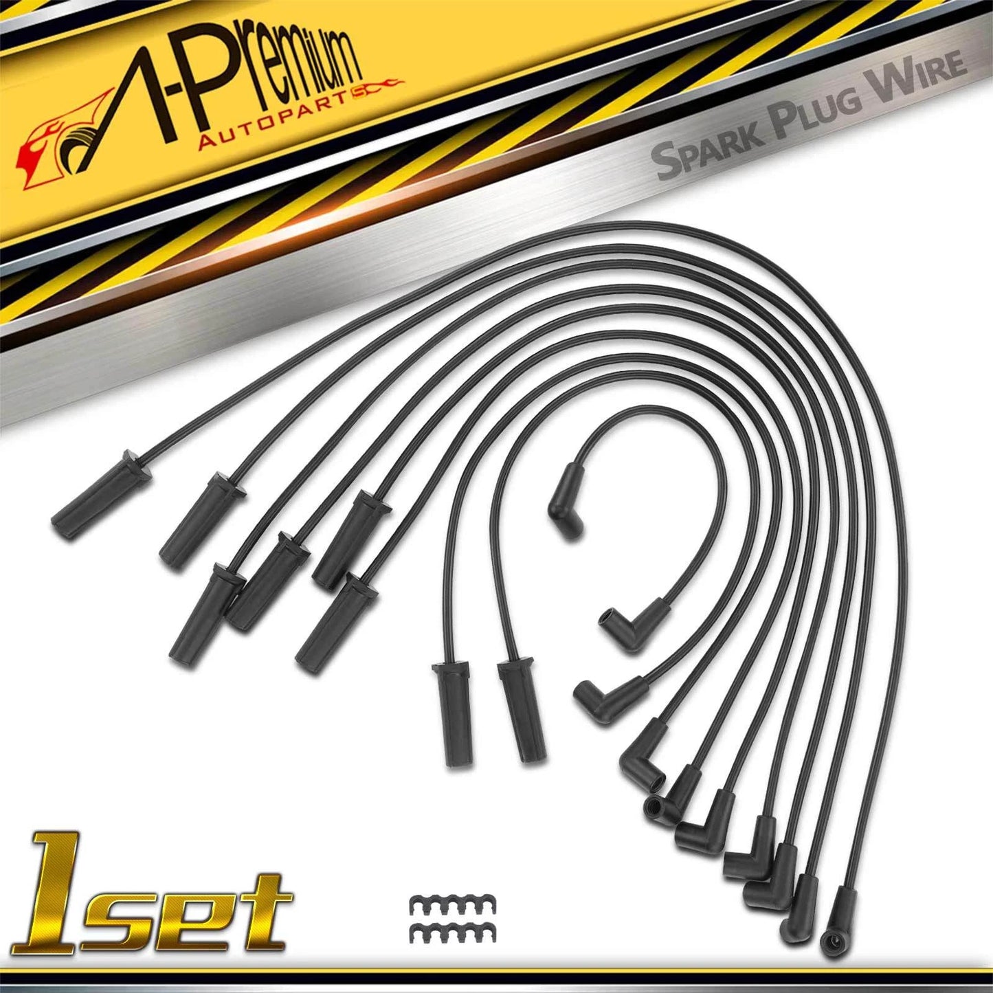 9x Spark Plug Wire Set for Chevrolet C2500 C3500 K2500 Suburban K3500 (1990–1999)