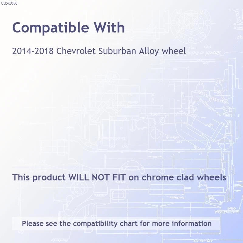 18 Inch Chrome Wheel Skins Replacement Set for 2014-2018 Chevrolet Suburban