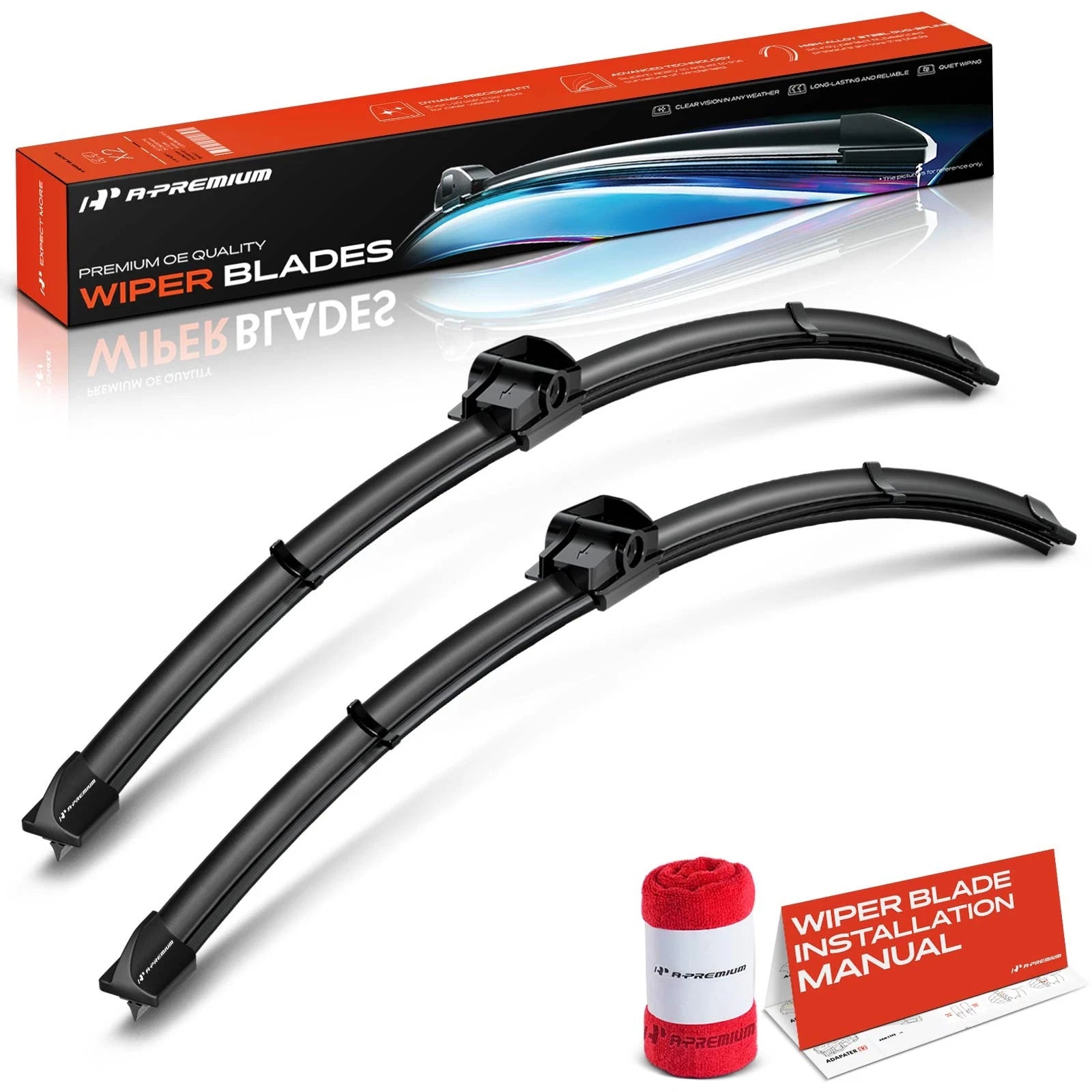 2Pcs 24" Windshield Wiper Blades for Mercedes-Benz C250 (2012–2015)