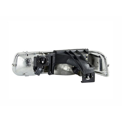 Chrome Clear Lens Crystal Headlight Set for Chevrolet Suburban 1500 (2000–2006)