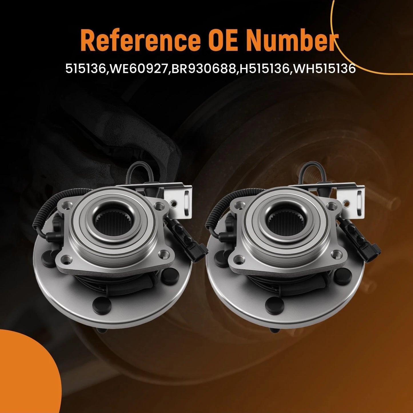 Front Wheel Hub & Bearing Pair for Dodge Town & Country (2008–2011)
