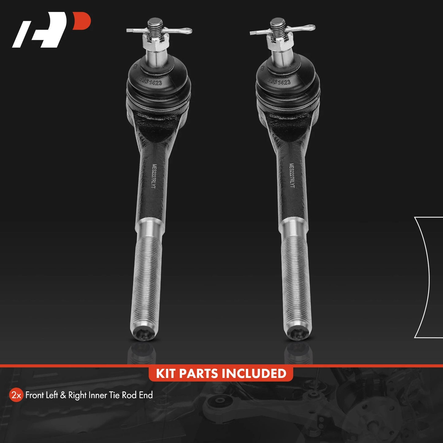 2X Front Inner Tie Rod Ends for Chevrolet Camaro & Pontiac Firebird (1982–1992)