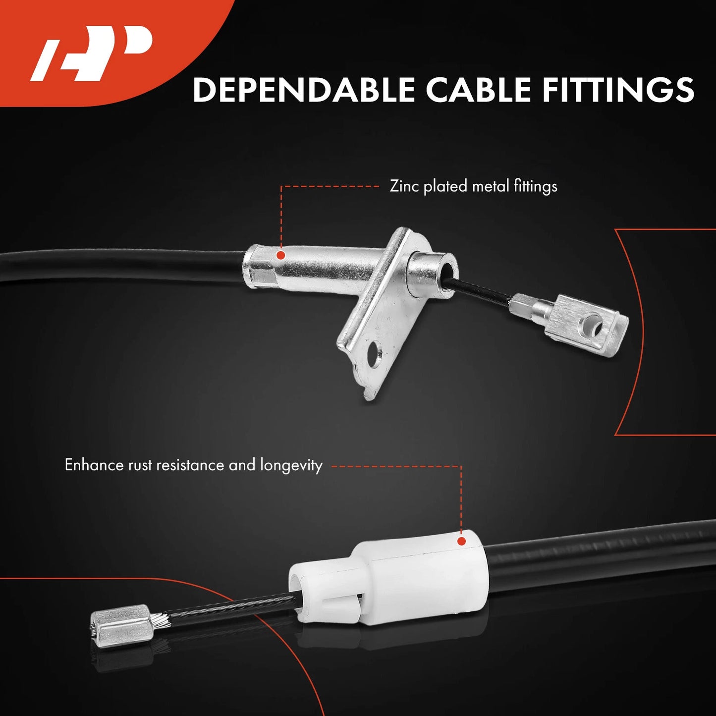 2X Rear Parking Brake Cables for Mercedes-Benz W203 C230 C209 A209 (2000–2007)