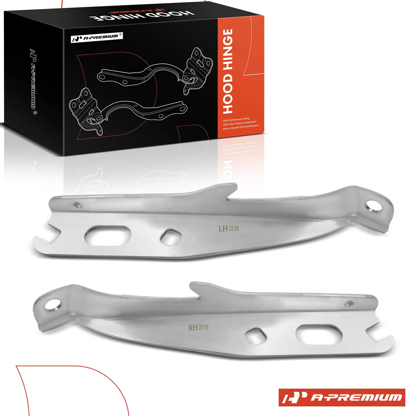 2X Front Hood Hinges for Chevy Malibu (2008–2012)