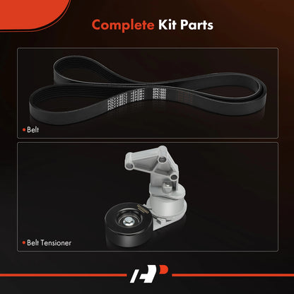 2X Serpentine Belt Drive Component Kit for Chevy S10 (1982–2004)