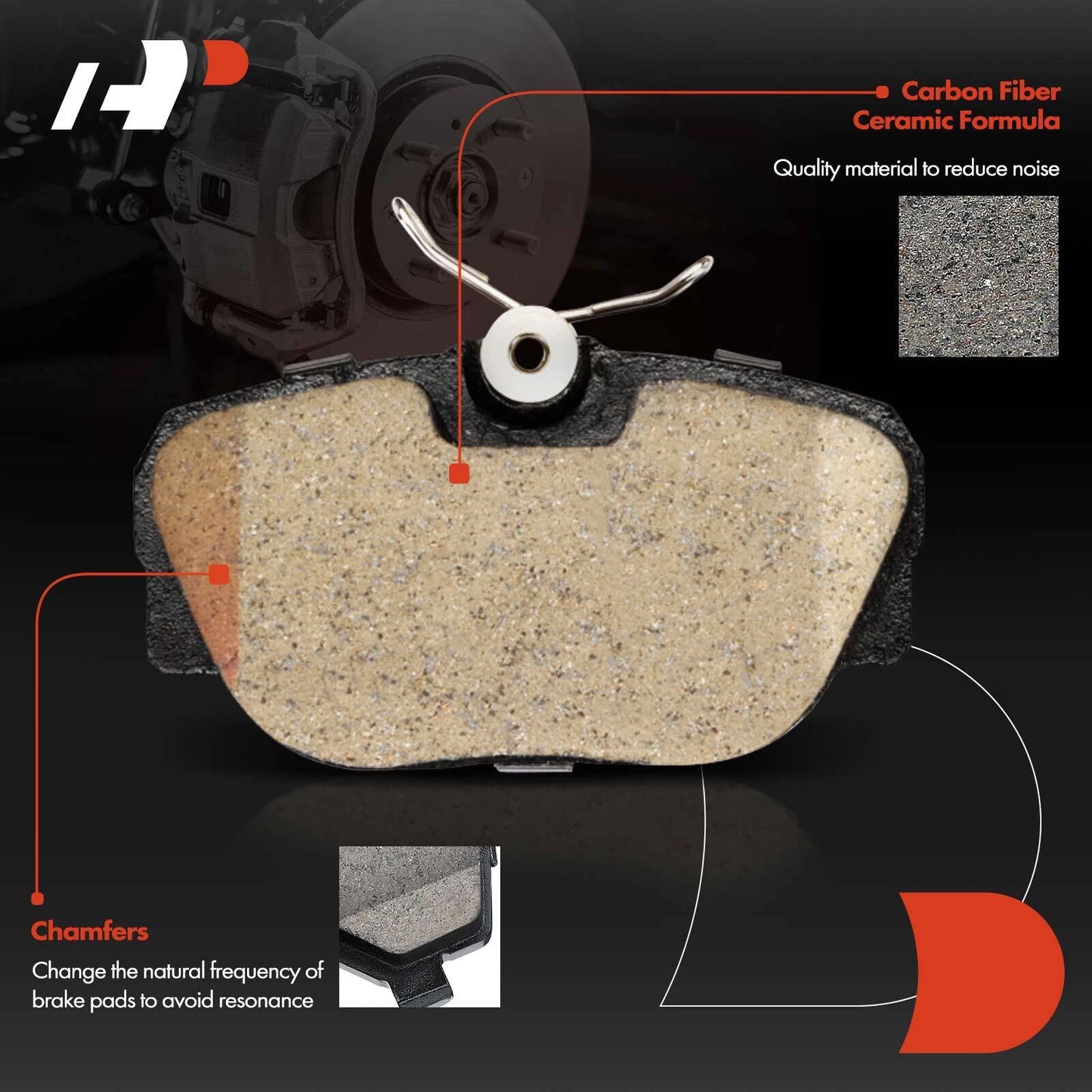 Ceramic Brake Pads for BMW 325i, Land Rover Range Rover