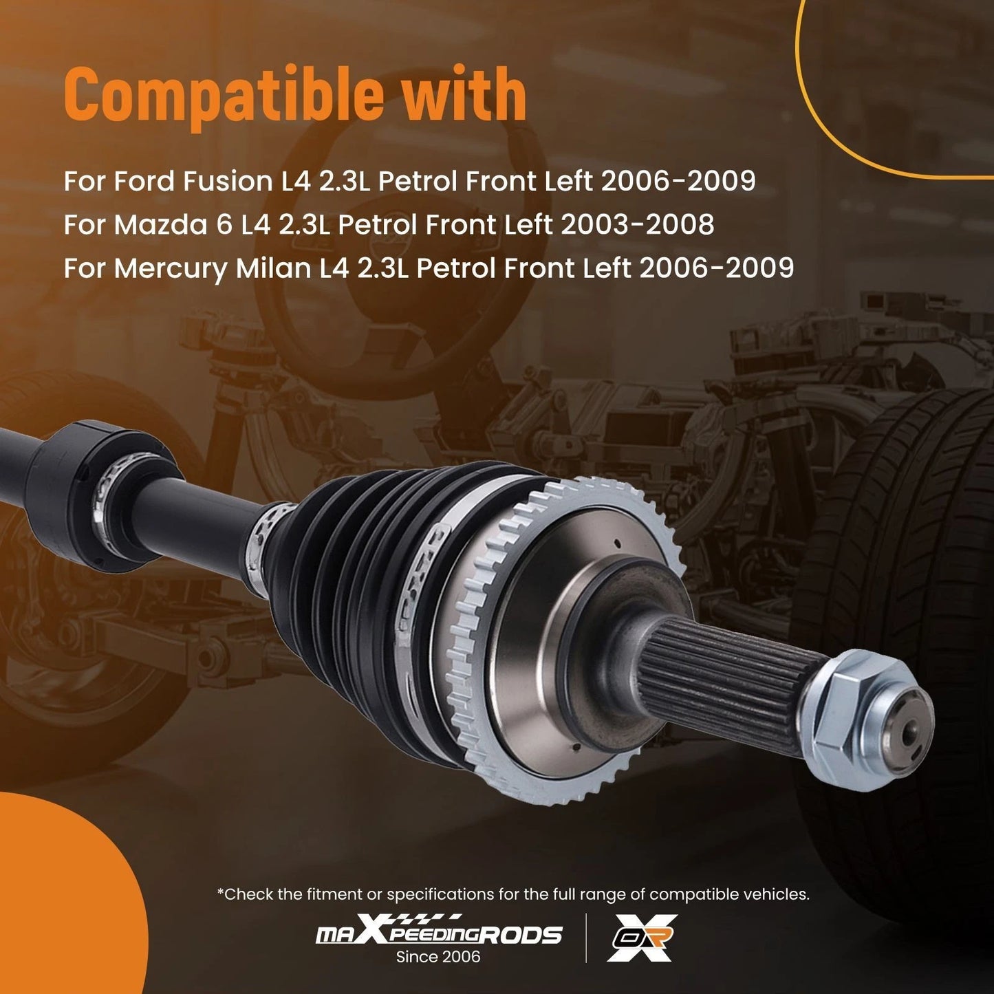 CV Axle Shaft Driver Side for Ford Fusion Mazda 6 Mercury Milan (2003–2009)