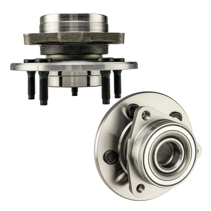 2x Front Wheel Hub & Bearing Assembly for 1997-2000 Ford F-150 4WD (XL3Z1104BC)
